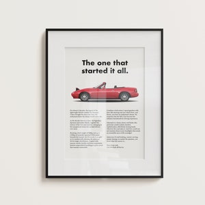 Vintage Inspired Mazda MX-5 Miata NB Posters - Retro Automotive