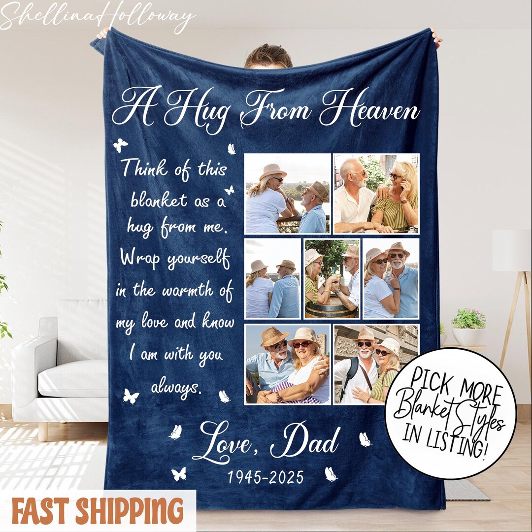 Personalized Cat Dog Memorial Blanket Custom Pet Memorial Gift Pet Loss ...