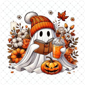 Fantôme rétro, lecture de livres dans la bibliothèque, bibliothécaire fantôme Halloween PNG, fantôme d&#39;Halloween, thème d&#39;Halloween, école de huée, fantôme drôle d&#39;Halloween
