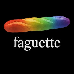 Funny Baguette Rainbow Faguette LGBT Pride Month Digital Png, Pride Month Png, Gay Coquette Bow Png, Lgbt Png, Rainbow LGBT Bow Png