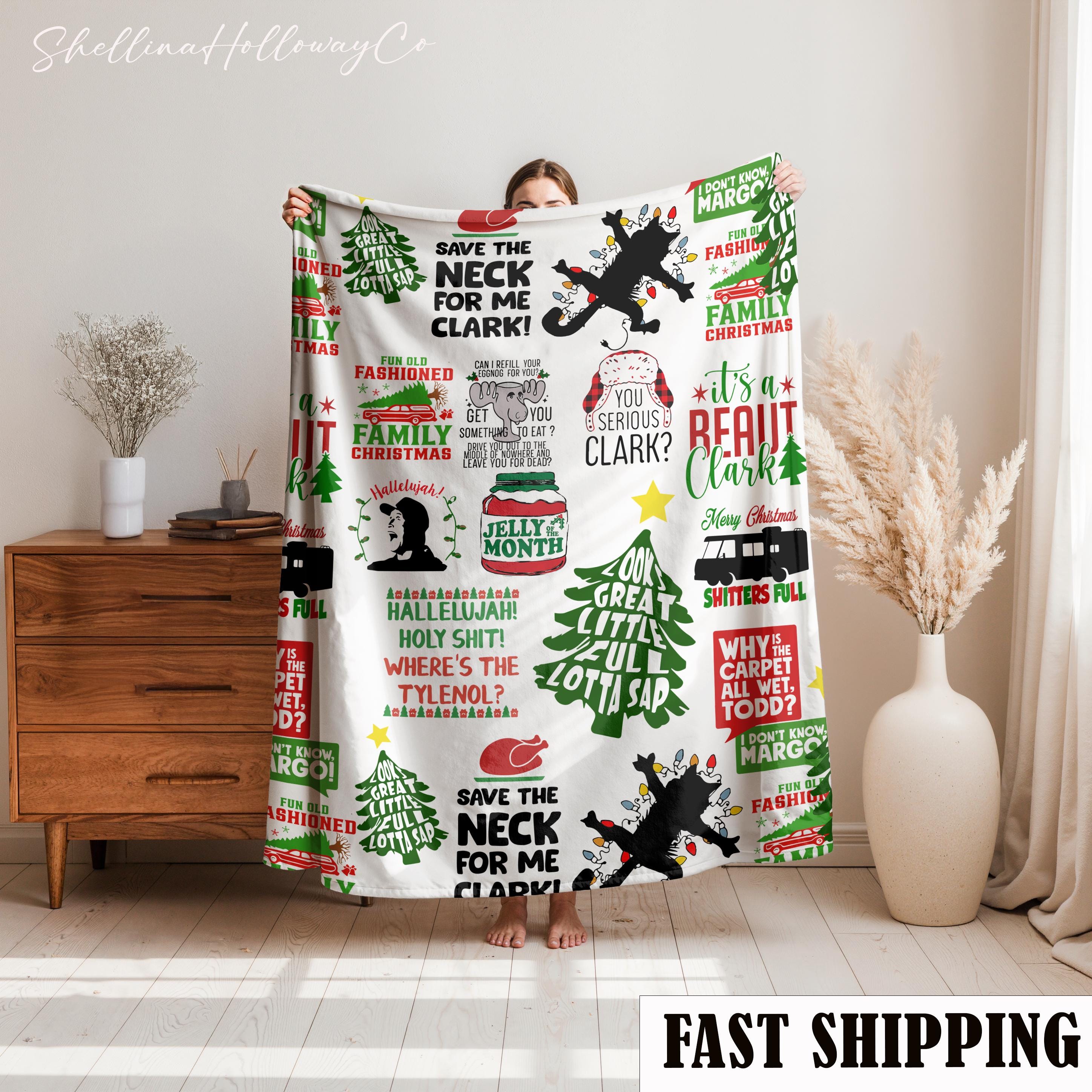 National Lampoons Weihnachtsferien Decke – „Gonna Be Lit“, 127x152 Cm, Weicher Silk Touch, Aus Polyester, US-made, Film-Fan Deko