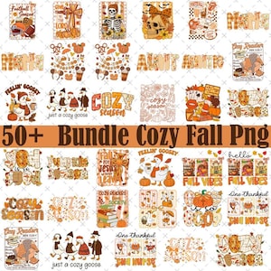 50+ Cozy Fall Bundle Png, Fall Png, Autumn Bundle Png, Thanksgiving Bundle Png, Fall Mega Bundle Png, Fall Design Bundle, Pumpkin Bundle