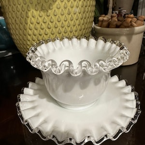 Fenton Mayonnaise Schale und Teller
