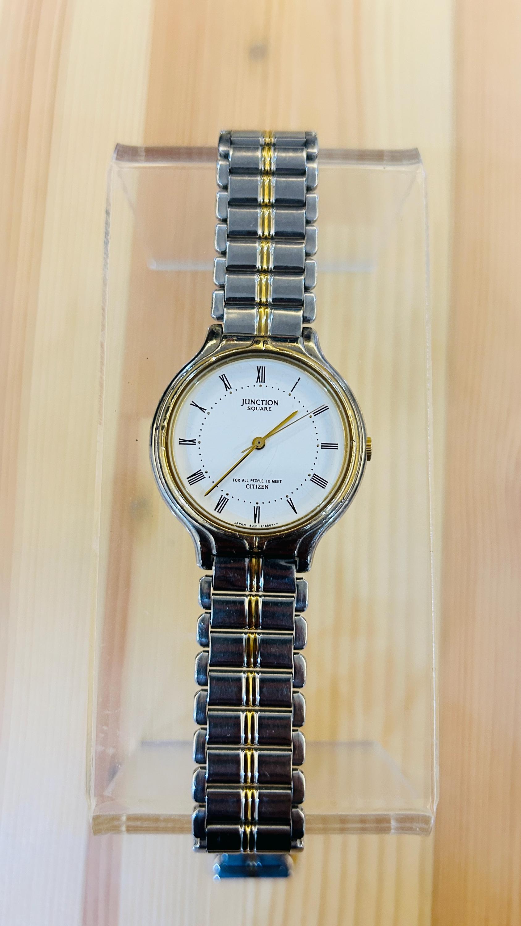 ヴィンテージ シチズン ジャンクション スクエア ホワイト ダイヤル
