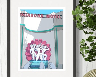 Vagabond Motel Miami Art Print – Mid-Century Modern Miami Decor