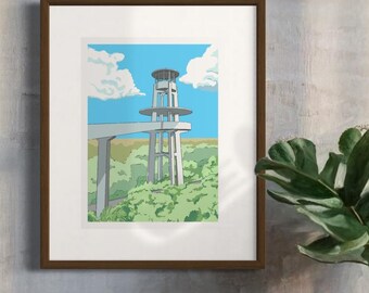 Shark Valley Observation Tower Art Print - Everglades National Park