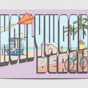 Carte postale Salutations de Hollywood Beach