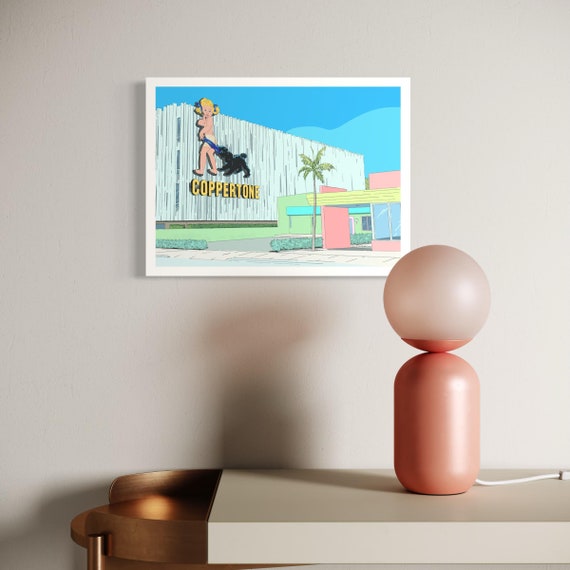 Coppertone Girl Miami Art Print - Nostalgic South Florida Decor