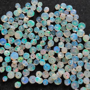 Excellent Ethiopian Opal Beads, Amazing Fire Opal Beads, Drilled Opal Beads, Opal Loose Beads, Smooth Rondelle Beads,  For Making Jewelery