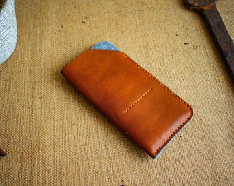 Iphone 13 case, Iphone 14 leather case, Brown leather case for phone, Phone wallet, Wallet phone case for men