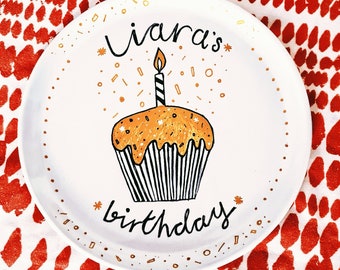 Personalised Hand-Painted Side Plate | Wall Decor | Birthday| Gift