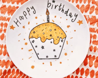Personalised Hand-Painted Side Plate | Wall Decor | Birthday| Gift