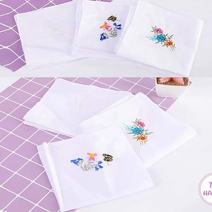 White handkerchiefs with embroidery and lace Women's Handkerchiefs Lace handkerchief, Embroidery Handkerchiefs Happy Tears Handkerchief