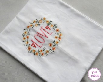 Embroidery Handkerchiefs , Design Handkerchiefs, Script—kerchief Hanky Handkerchief Embroidery Inspirational Gift