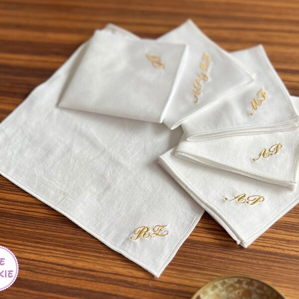 Embroidered Mens Handkerchief Etsy