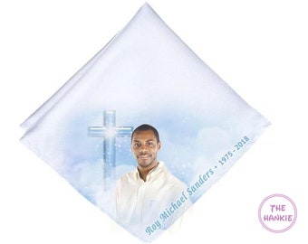 Personalized Handkerchief With Photo, Funeral in Memory of Handkerchief Handkerchief with photo Make it your way Photo on hanky Gift for Dad