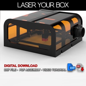 Laser enclosure plans, sculpfun, ortur, xtool, vevor, diy laser enclosure, build plans box laser, cutting file diode laser enclosure