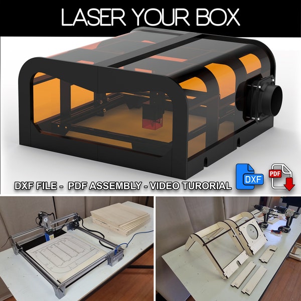 Laser enclosure plans, sculpfun, ortur, xtool, vevor, diy laser enclosure, build plans box laser, cutting file diode laser enclosure