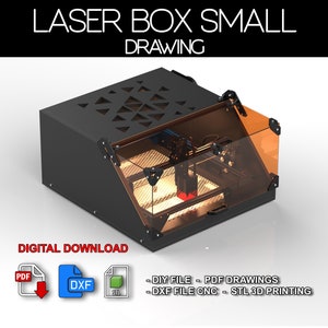 laser engraver smoke extraction case,diy laser box,laser smoke box,diode laser case,sculpfun,vevor,atomstack,xtool,dxf file laser box