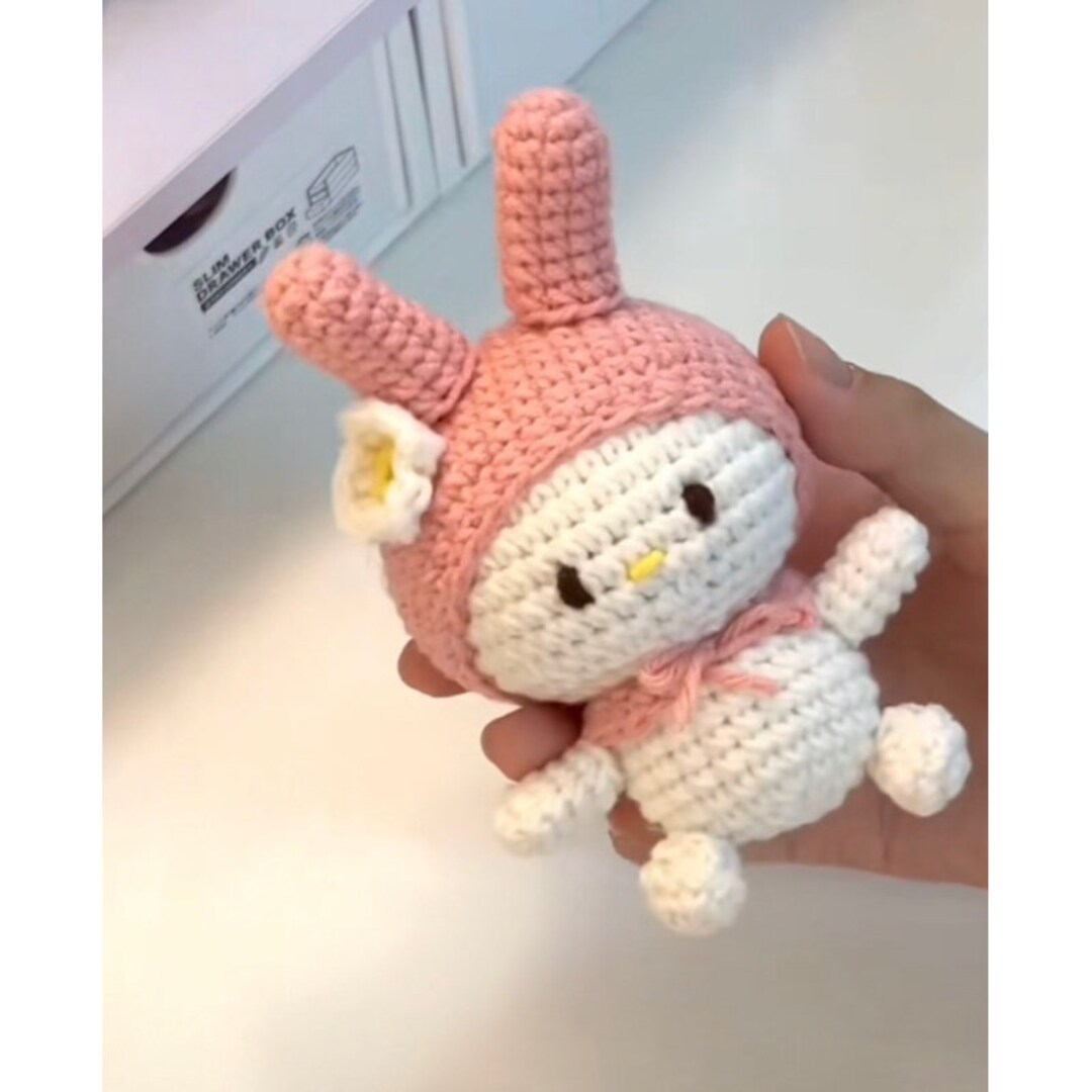 Crochet Bunny Rabbit, Crochet Potted Bunny Rabbit, Crochet Decor, Home ...