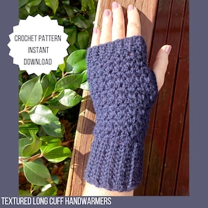 Fingerless glove, easy crochet pattern, wool long style glove, crochet glove pattern download, Fingerless mitt, gift for her, crochet mitt,