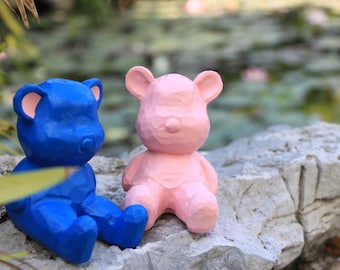 Handmade Phone Holder Tablet Bear Wooden Handcraft Animal Carving Birthday Gift Unique Desk Decor Housewarming Garden Mascot Christmas Gift