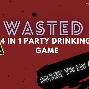 Party game, Drinking game printable, Adult game, play with your friends, 4 in 1 game, card game, printable. Digital!!