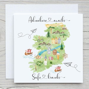 Bon voyage en Irlande, cartes du prochain chapitre, aventure vous attend, cartes de départ pour un ami ou un membre de la famille.