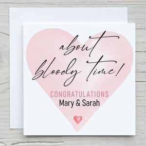 Personnaliser à propos de Bloody Time Carte de félicitations amusante Carte de fiançailles Carte de mariage Meilleur ami fiancé Félicitations pour vos fiançailles Cadeau