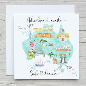Viajando para a Austrália, Cartões do Próximo Capítulo, A Aventura Aguarda, Cartões Deixando para um Amigo ou Familiar.