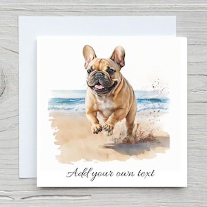 Aggiungi il tuo biglietto di testo, biglietti per amanti dei Bulldog francesi, biglietti di auguri, biglietti di condoglianze, biglietti di auguri di compleanno, biglietti per nuovi animali domestici, biglietti di ringraziamento