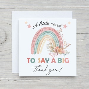 Eine kleine Karte um Danke zu sagen, Dankeschön, Dankeschön. Danke für die liebevolle Karte