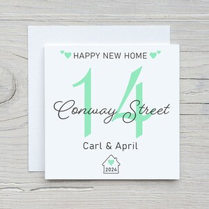 Cartão personalizado para casa nova, cartões de boas-vindas para casa nova, totalmente personalizáveis, adicione nome e endereço, presente de inauguração de casa,