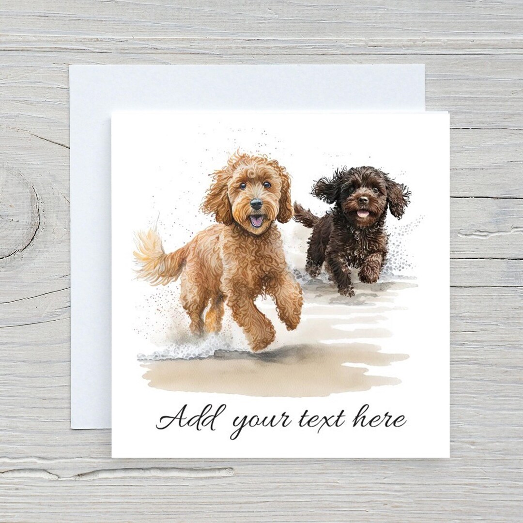 Cockapoo Photo Card Personalised Cockapoo Greeting Card. Dog Lover Birthday Cards ...