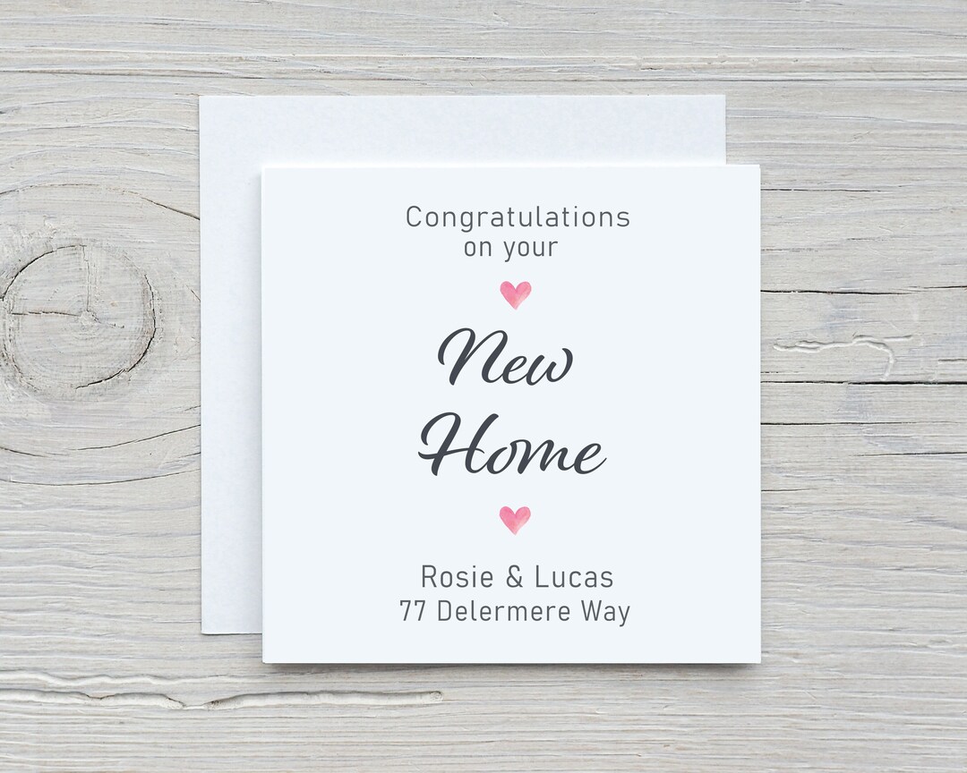 Congratulations on Your New Home Together Card Add Names & Address - Etsy