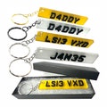 Custom 4D Numberplate Keyring, Personalised Name Keyring, Registration Keyring, Custom Number Plate Keyring