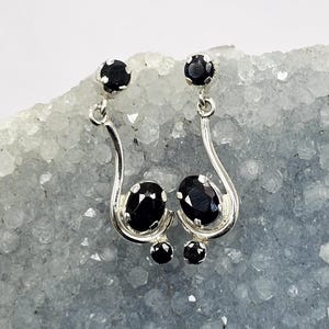 Blue Sapphire 925 Sterling Silver Faceted Gemstone Blue Hook Earring ~ Earring ~ September Month Birthstone ~ Gift For Christmas