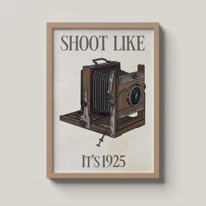 Vintage Camera Wall Art Printable – Retro Photography Poster – Old Camera Decor – Photographer Gift – Instant Digital Download
