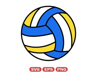 Clipart vectorial SVG de voleibol para diseños deportivos, camisetas, sublimación y proyectos de silueta