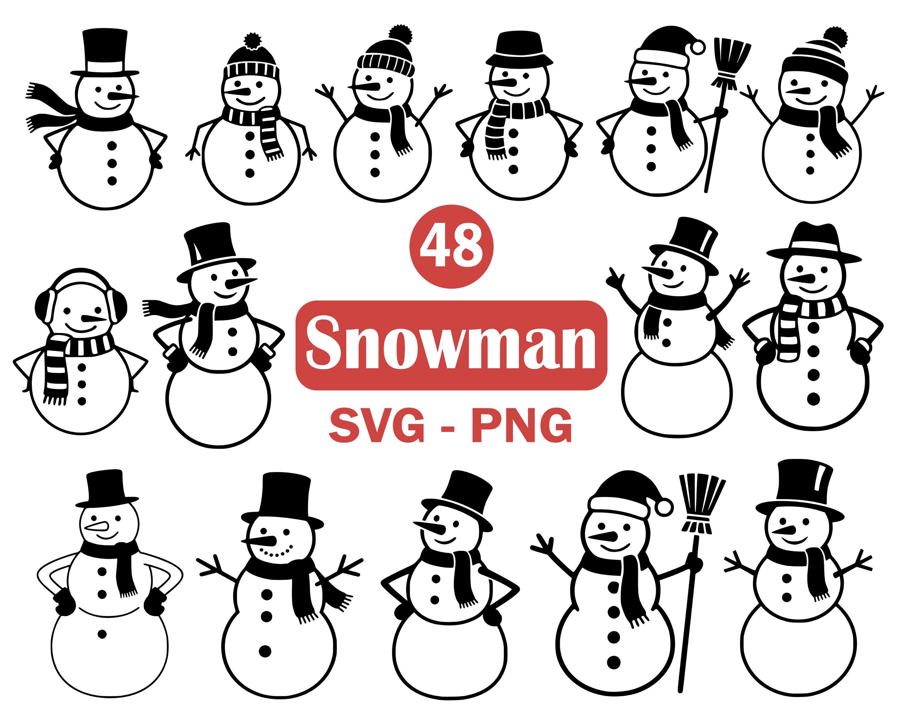 Snowman SVG Clipart Bundle for Cricut, Laser Cut and Holiday Crafts - Etsy