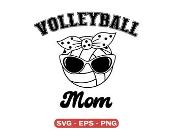 Volleyball Mom SVG for Cut Files, Cricut, T-Shirt Design and Sublimation