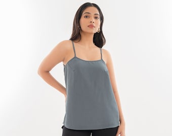 Blue Camisole for women, Sleeveless camisole, Spaghetti Straps