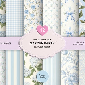 Blue & White Jacobean Floral Fabric, Vintage-style Fabric, 100