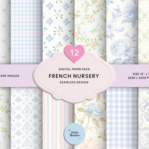 Aquarel pastel bloem digitaal papier naadloos shabby chic afdrukbaar papier pack pastel bloemen plakboek papier preppy grandmillenial patroon