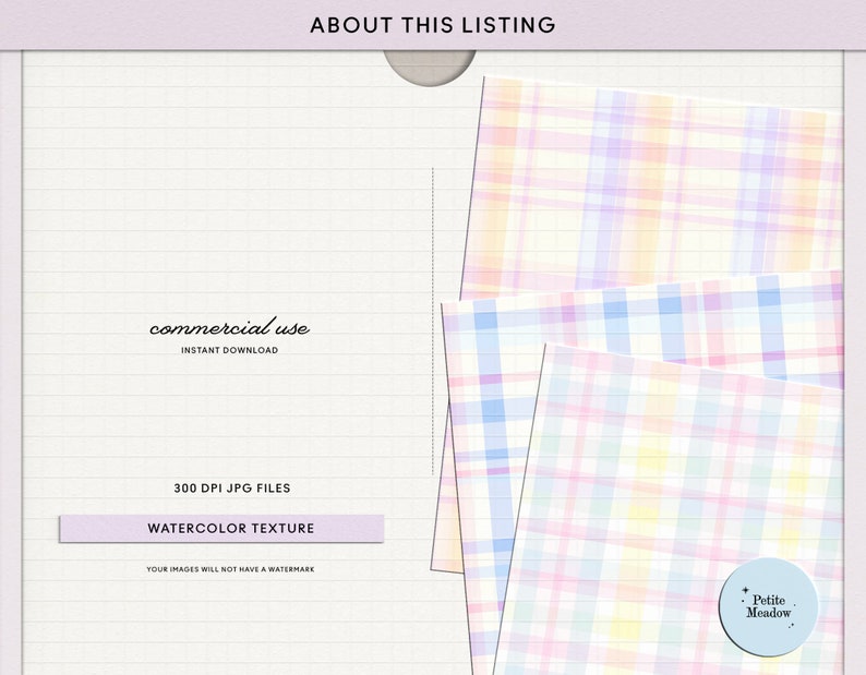 Pastel Rainbow Plaid Digital Paper Seamless Shabby Chic Printable Paper ...