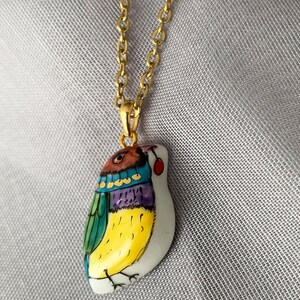 Bird Charm, Porcelain Bird, Necklace Pendant, Handmade Charm, Unique Gift, Bird Pendant, Porcelain Charm, Gift For Wife, Nature Inspired
