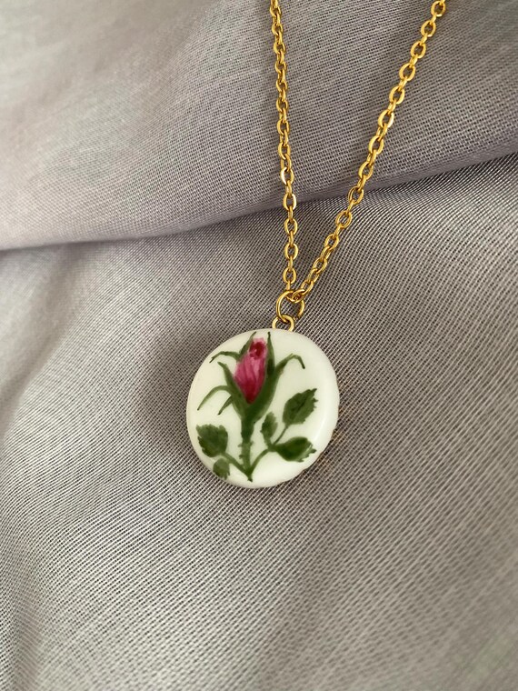 Rose Pendant, Flower Charm, Gift for Her, Rose Charm, Summer Style