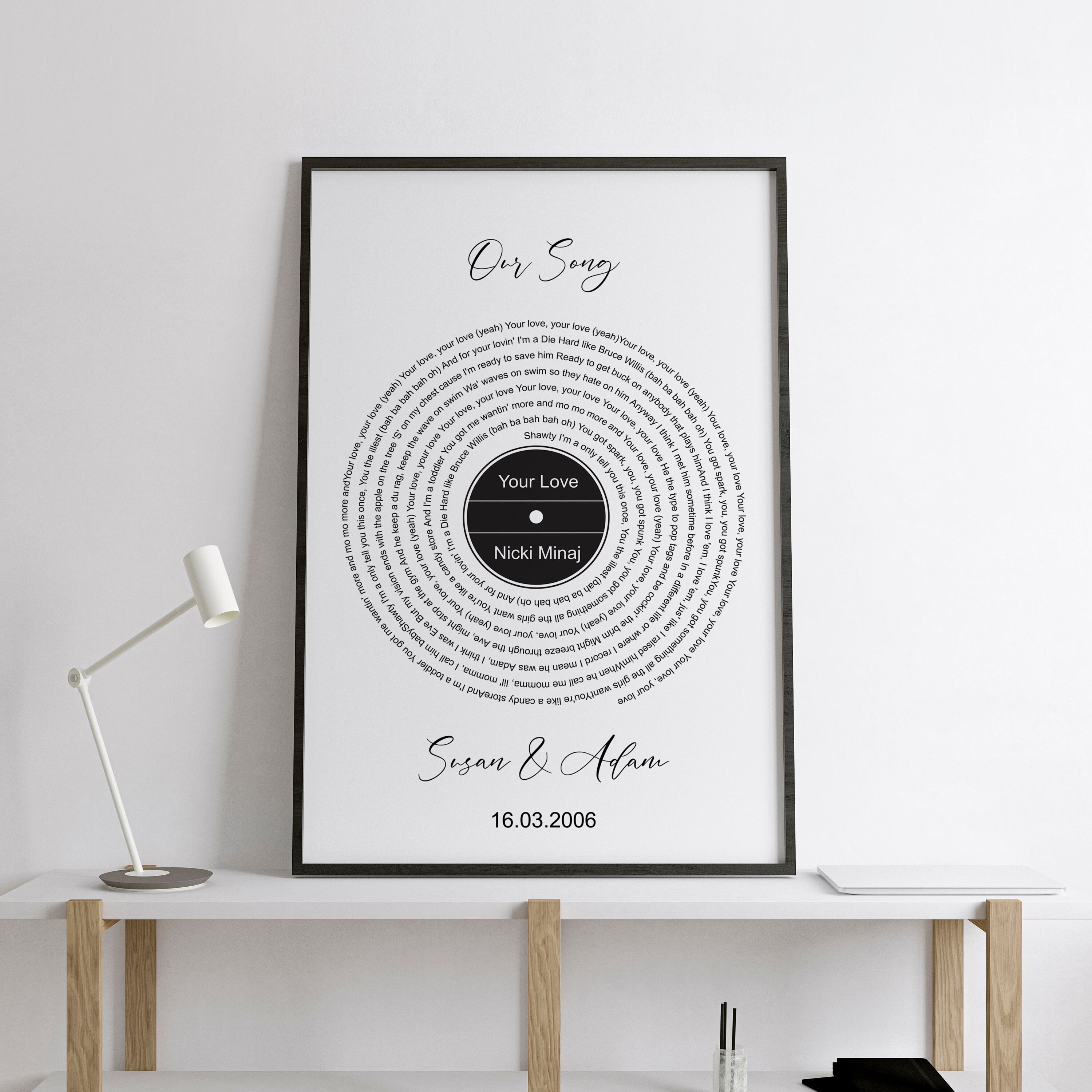 Teacher Gifts Teacher Appreciation Custom Song Lyrics Wall - Etsy