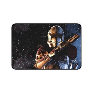 Star Wars Clone Trooper Desk Mat, Gaming Mouse Pad, Office Decor, Star Wars Gift, Geeky Desk Accessory