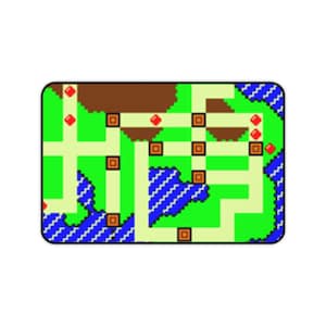 8-Bit RPG Overworld Map Desk Mat | Retro Pixel Game Mousepad